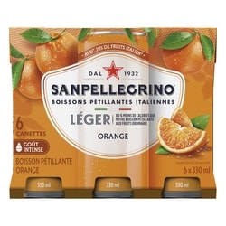SanPellegrino Léger Orange, boisson pétillante aux fruits 6x330.0 ml, 0,30 $/100ml