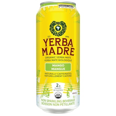 Yerba Mate Boisson au yerba maté biologique, mangue 458 ml, 0,76 $/100ml