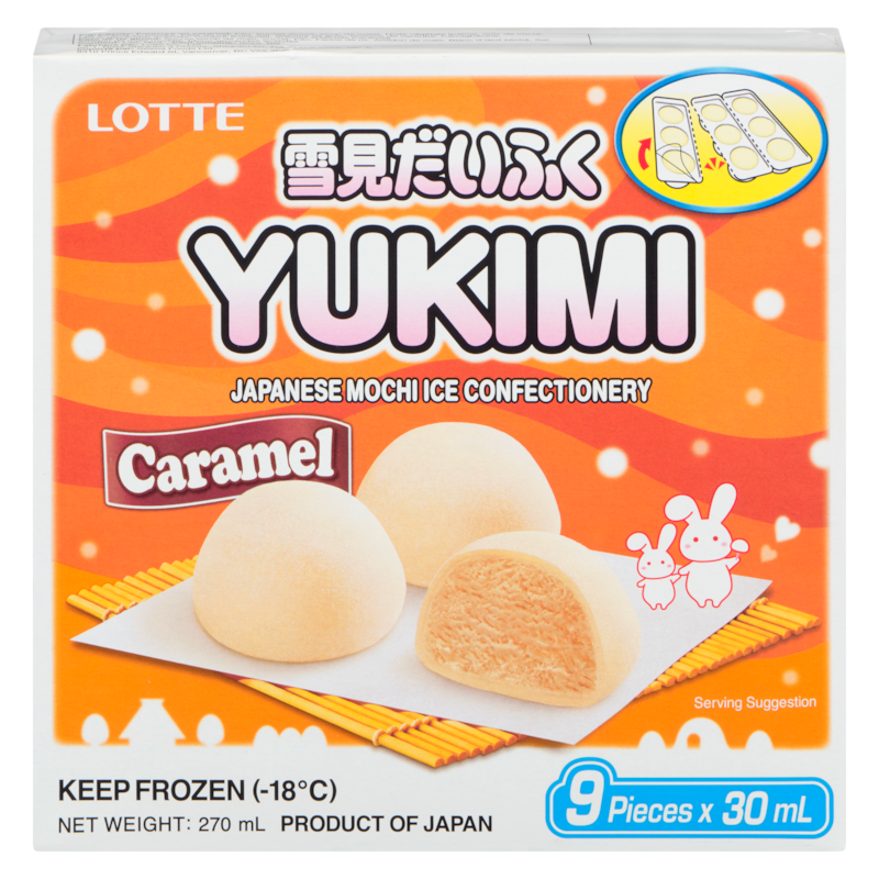 Lotte Japanese Mochi Ice Confectionery Caramel - 270 ml | Maxi
