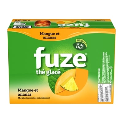 Fuze Thé glacé mangue et ananas canettes 12x341.0 ml, 0,22 $/100ml