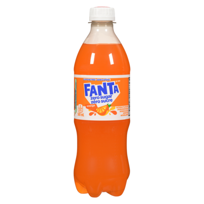 Fanta Soda à l'orange, zéro sucre 500 ml, 0,76 $/100ml