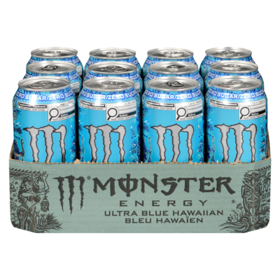 Monster Energy Ultra Blue Hawaiian Energy Drink 12-Pack 12x473.0 ml, $0.76/100ml