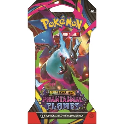 Pokemon Mega Evolution-Phantasmal Flames Sleeve Booster 1 ea, $8.00/1ea