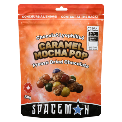 Spaceman Chocolat lyophilisé, caramel mochapop 50 g, 16,00 $/100g