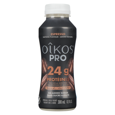 Oikos Drinkable Greek Yogurt Espresso 0.5% M.F. 300 ml, $1.83/100ml