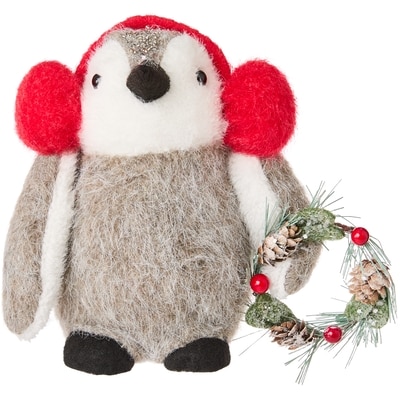 Life at Home Penguin with Ear Muffs Decoration 1 ea, $12.00/1ea