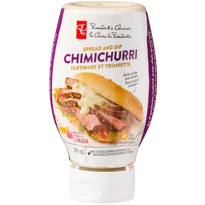 le Choix du Président Tartinade et trempette Chimichurri 285 ml, 1,23 $/100ml