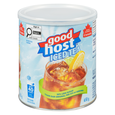 Goodhost Iced Tea Mix 50% Less Sugar 650 g, $2.00/100g