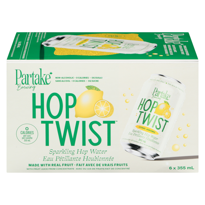 Partake Sparkling Hop Water With A Citrus Twist - 6x355.0 ml