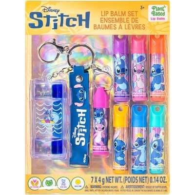 Disney Ensemble de 7 baumes à lèvres et porte-clés Stitch 1 ea, 15,00 $/1ch