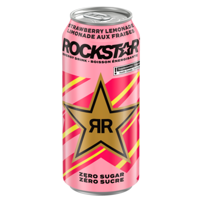 Rockstar Energy Drink, Strawberry Lemonade (Zero Sugar) 473 ml, $1.12/100ml