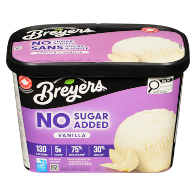 Breyers Frozen Dairy Dessert No Sugar Added Vanilla 1400 ml, $0.36/100ml