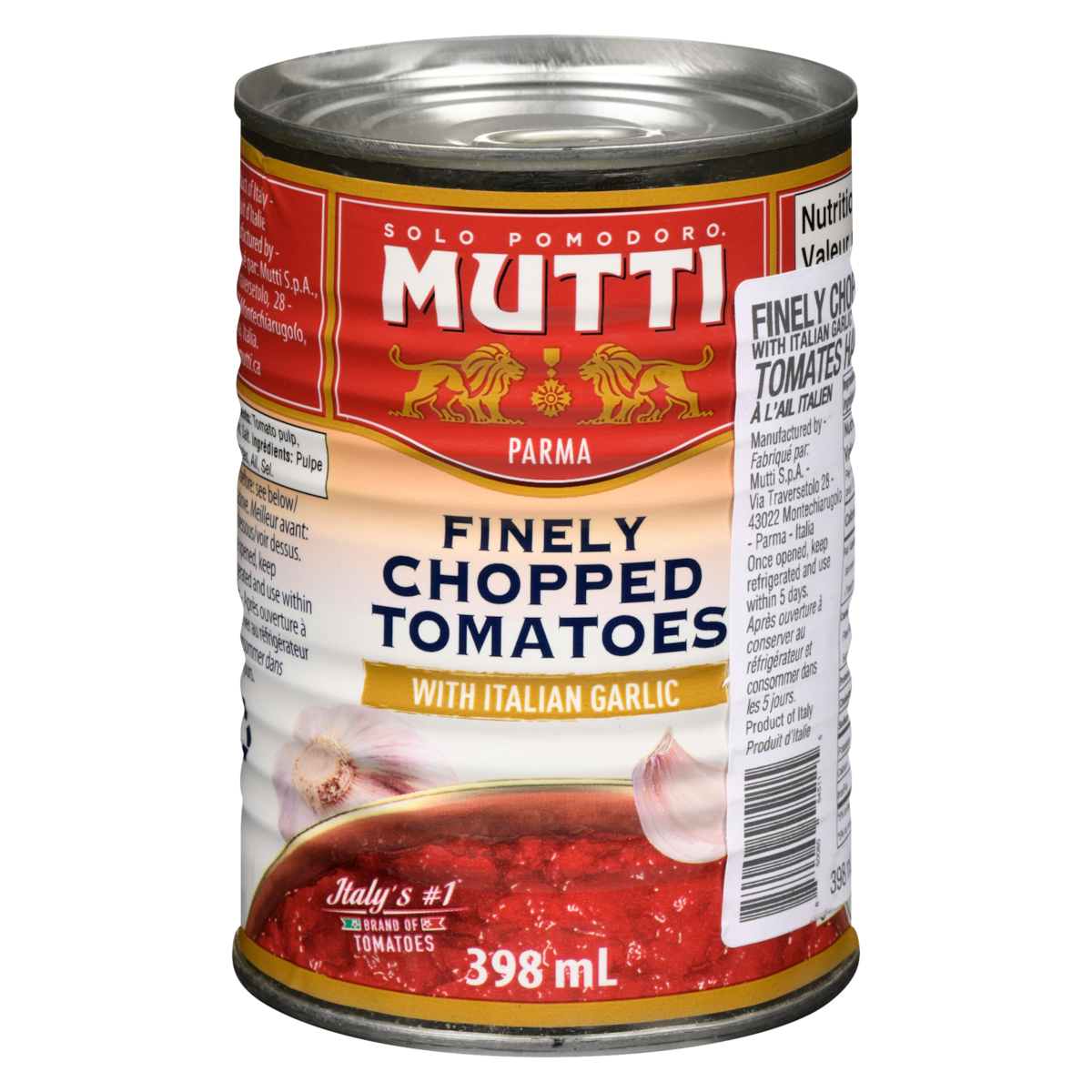 Mutti Finely Chopped Tomatoes With Italian Garlic