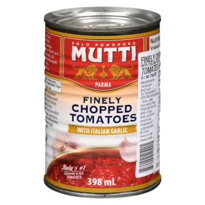 Mutti Finely Chopped Tomatoes With Italian Garlic 398 ml, $1.33/100ml
