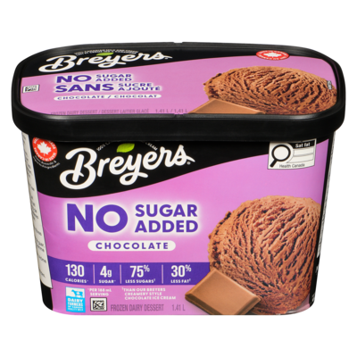 Breyers Frozen Dairy Dessert No Sugar Added Chocolate 1.4 l, $0.36/100ml