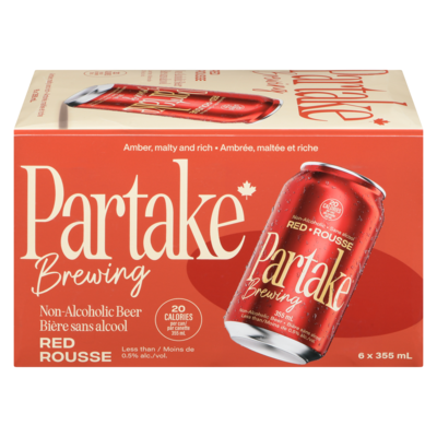 Partake Bière sans alcool red rousse 6x355.0 ml, 0,66 $/100ml