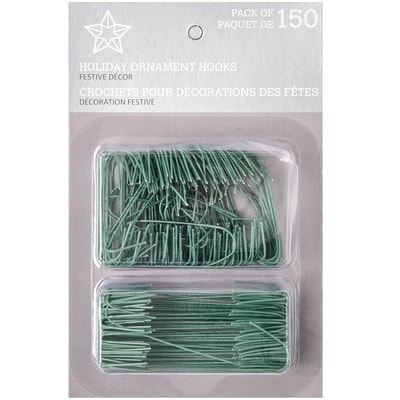 null Holiday Ornament Hooks 150 Pack - Green 1 ea, $8.00/1ea