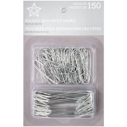 null Holiday Ornament Hooks 150 Pack - Silver 1 ea, $8.00/1ea