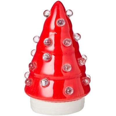 Life at Home Light Up Ceramic Tree Decoration - Red 1 ea, $5.00/1ea
