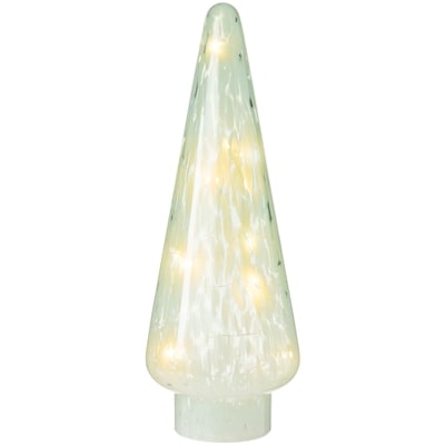 Light Up Glass Tree Decoration - Mint