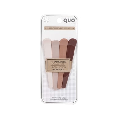 Quo Beauty Paquet de 4 pinces à sectionner incassables de couleurs neutres 1 ea, 12,99 $/1ch