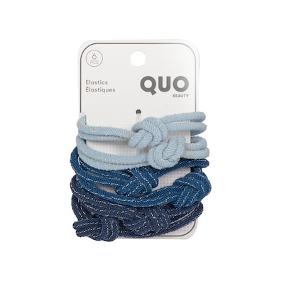 Quo Beauty 6pk Knotted Denim Elastics 6 ea, $1.33/1ea