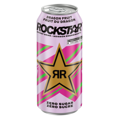 Rockstar Breuvage énergisant, sans sucre, fruit du dragon 473 ml, 1,12 $/100ml