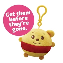 Disney Plush Keyring - Winnie the Pooh 1 ea, $5.00/1ea