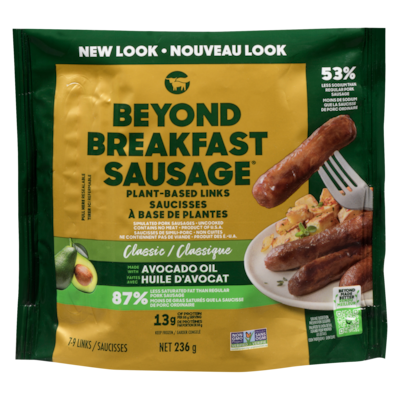 Beyond Meat Saucisses à base de plantes classique 236 g, 3,39 $/100g