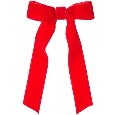 Velvet Holiday Bows 6 Pack - Red