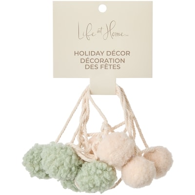 Life at Home Pompom Garland - Mint and Warm White 1 ea, $7.00/1ea