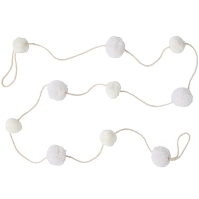 Guirlande de pompons – blanc