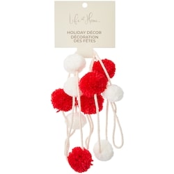 Life at Home Guirlande de pompons – blanc et rouge 1 ea, 7,00 $/1ch