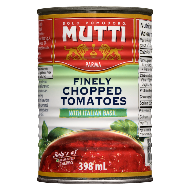 Finely Chopped Tomatoes With Italian Basil