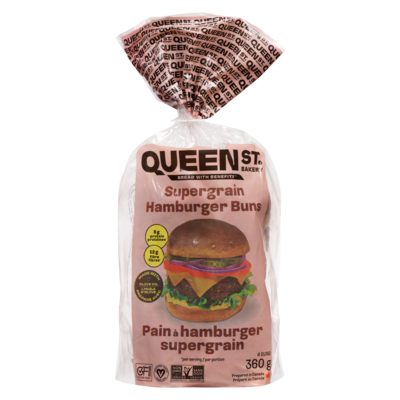 Queen St. Bakery Pain à hamburger supergrain 360 g, 2,50 $/100g