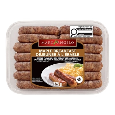 Marcangelo Maple Breakfast Pork Sausage 375 g, $2.00/100g