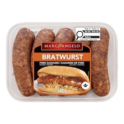 Marcangelo Bratwurst Pork Sausage 500 g, $0.90/100g