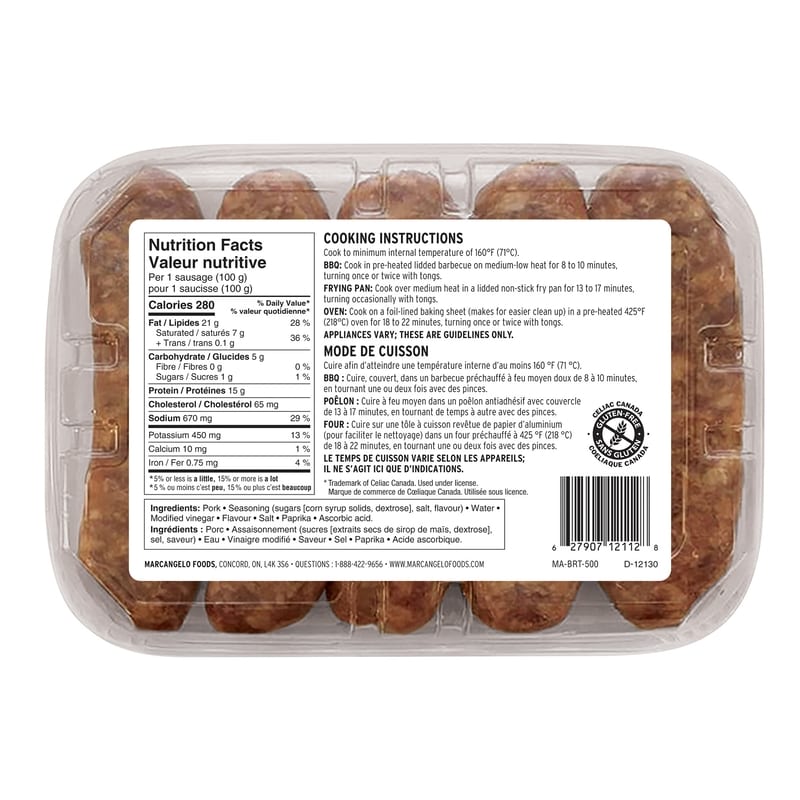 Bratwurst Pork Sausage