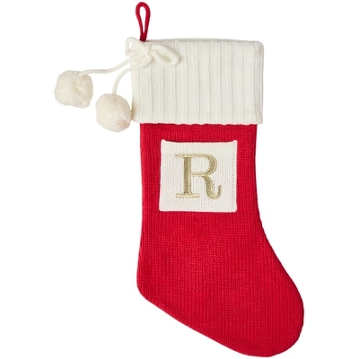 Life at Home Red Knit Monogram Stocking - Letter R 1 ea, $15.00/1ea