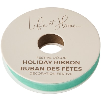 Life at Home Ruban des Fêtes en velours 15 pi – vert menthe 1 ea, 3,00 $/1ch