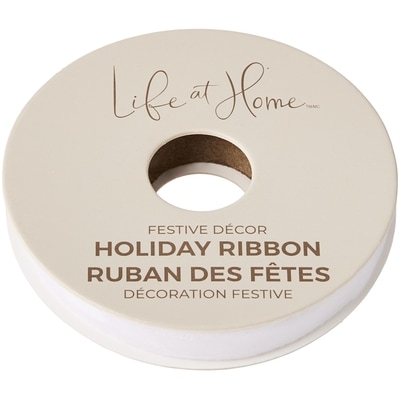 Life at Home Ruban des Fêtes en velours 15 pi – blanc 1 ea, 3,00 $/1ch