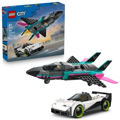 LEGO City L’avion à réaction contre la voiture – Ensemble de jouet de voitures et d’avion à réaction – 60489 1 ea, 40,00 $/1ch