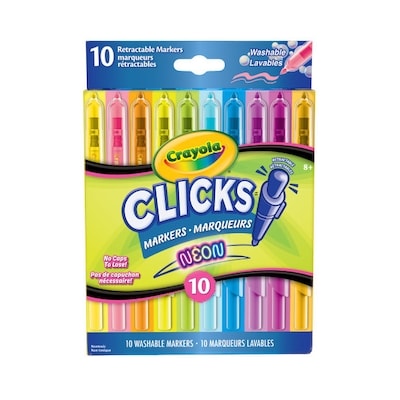 Crayola Clicks Retractable Markers - Neon, 10 Count 10 ea, $1.40/1ea