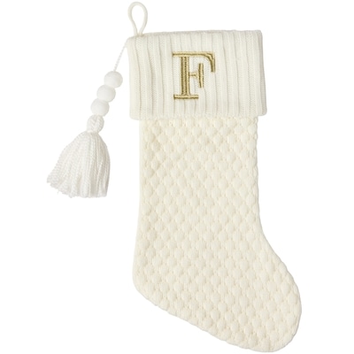 Life at Home Ivory Knit Monogram Stocking - Letter F 1 ea, $15.00/1ea