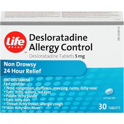 Life Brand Desloratadine Allergy Control Desloratadine Tablets 5mg 30 ea, $0.16/1ea