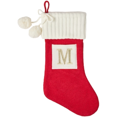 Life at Home Red Knit Monogram Stocking - Letter M 1 ea, $15.00/1ea