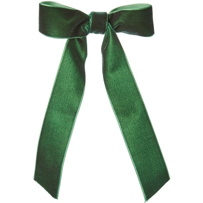 Lot de 6 choux des Fêtes en velours – vert forêt