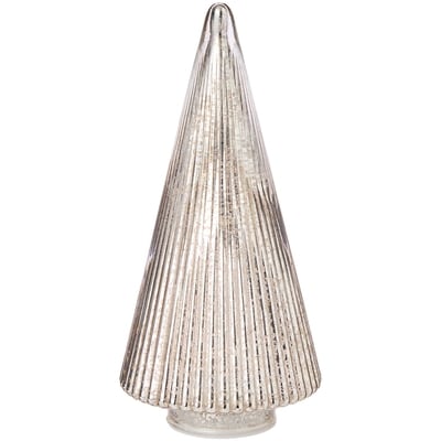 Life at Home Light Up Ribbed Glass Tree Decoration - 10 in 1 ea, $17.00/1ea