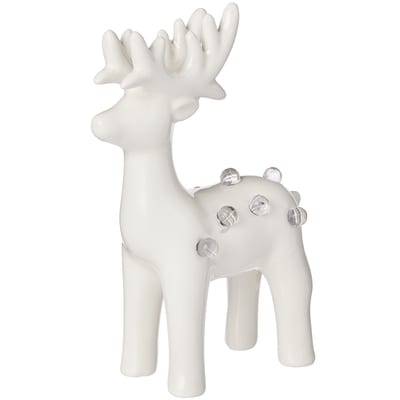Life at Home Décoration lumineuse de cerf en céramique – blanc 1 ea, 5,00 $/1ch