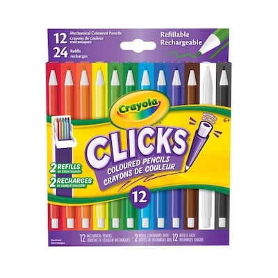 Crayola Clicks Mechanical Coloured Pencils, 12 Count 10 ea, $1.40/1ea